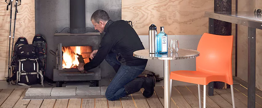Open Hearth Wood Fireplace Installation in University Heights, SK